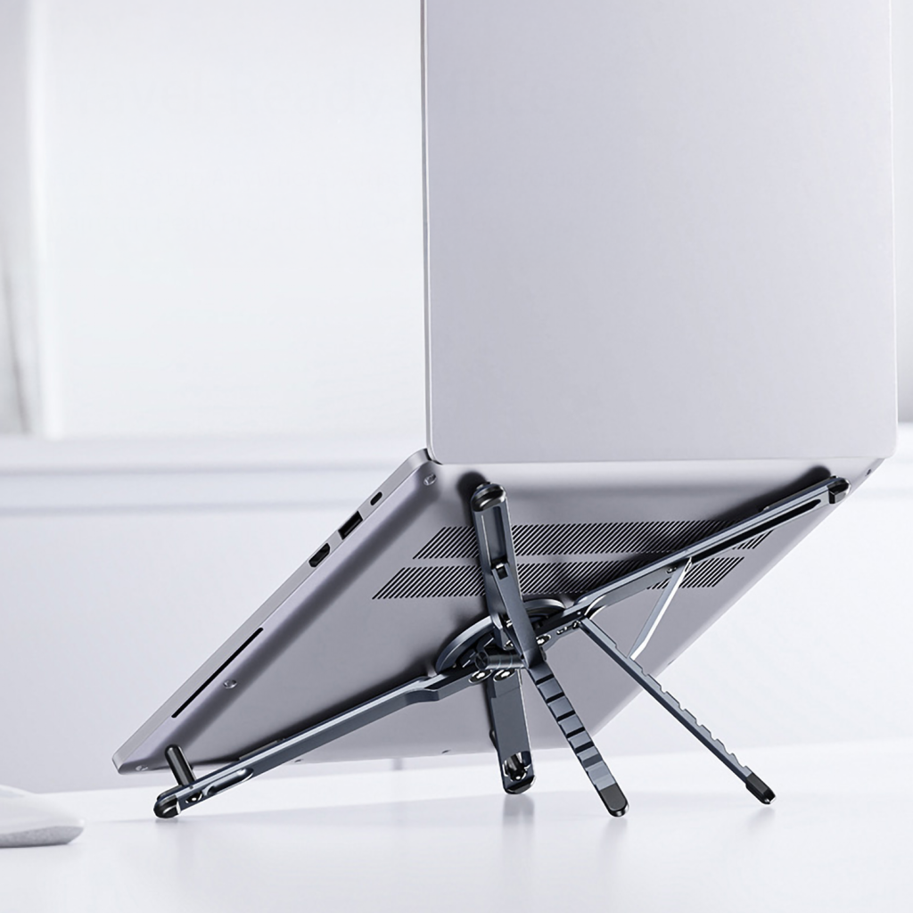 FENY FN-MS10, Magsafe, Dönebilen, Ayarlanabilir, Taşınabilir, Katlanır, Telefon-Tablet-Notebook Uyumlu, Yükseklik Ayarlı, Alüminyum Stand