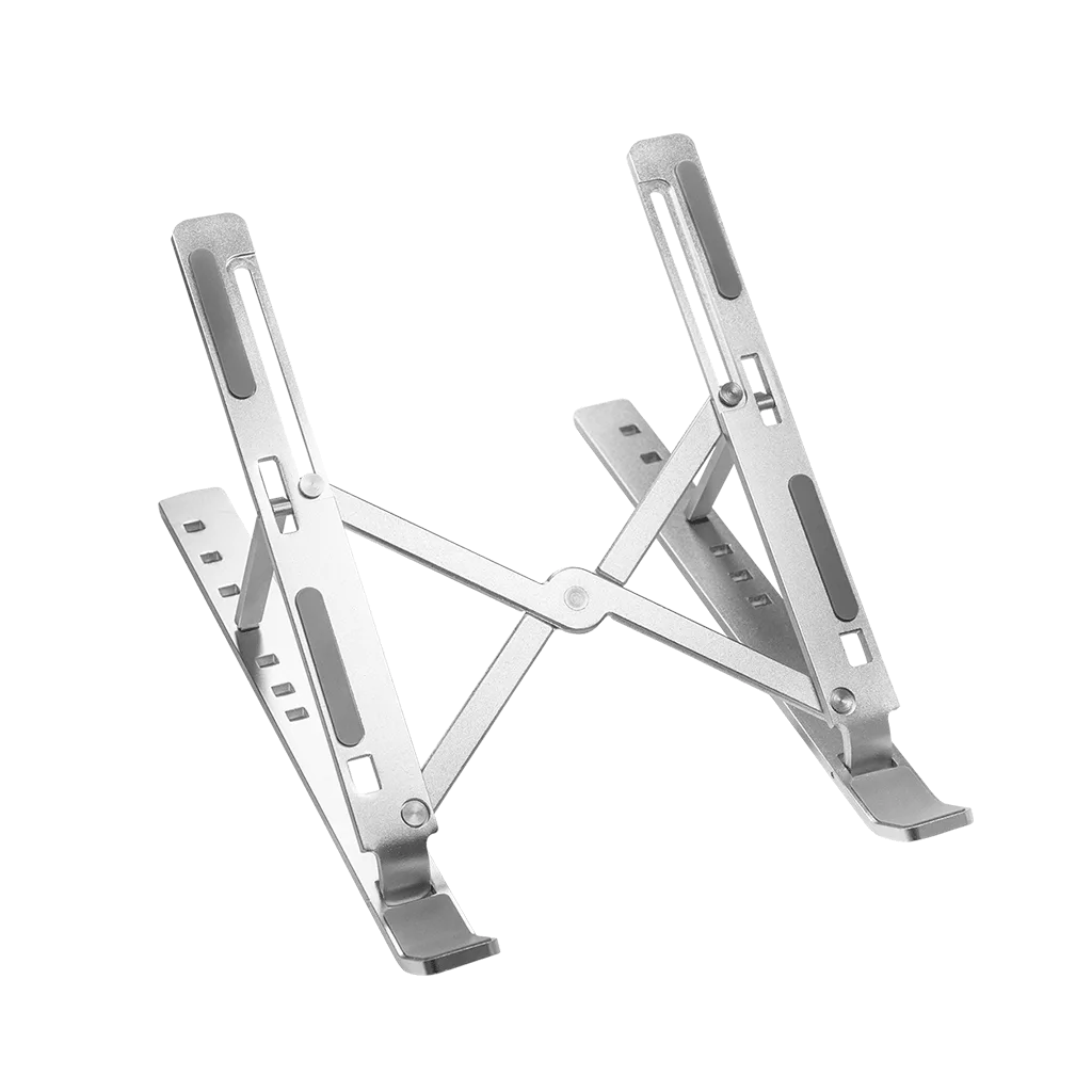 FRISBY FNC-5150ST, 10"-15.6" Taşınabilir, Katlanır, Notebook Standı, 7 Kademeli Ayarlanabilir Yükseklik, Alüminyum (Gümü