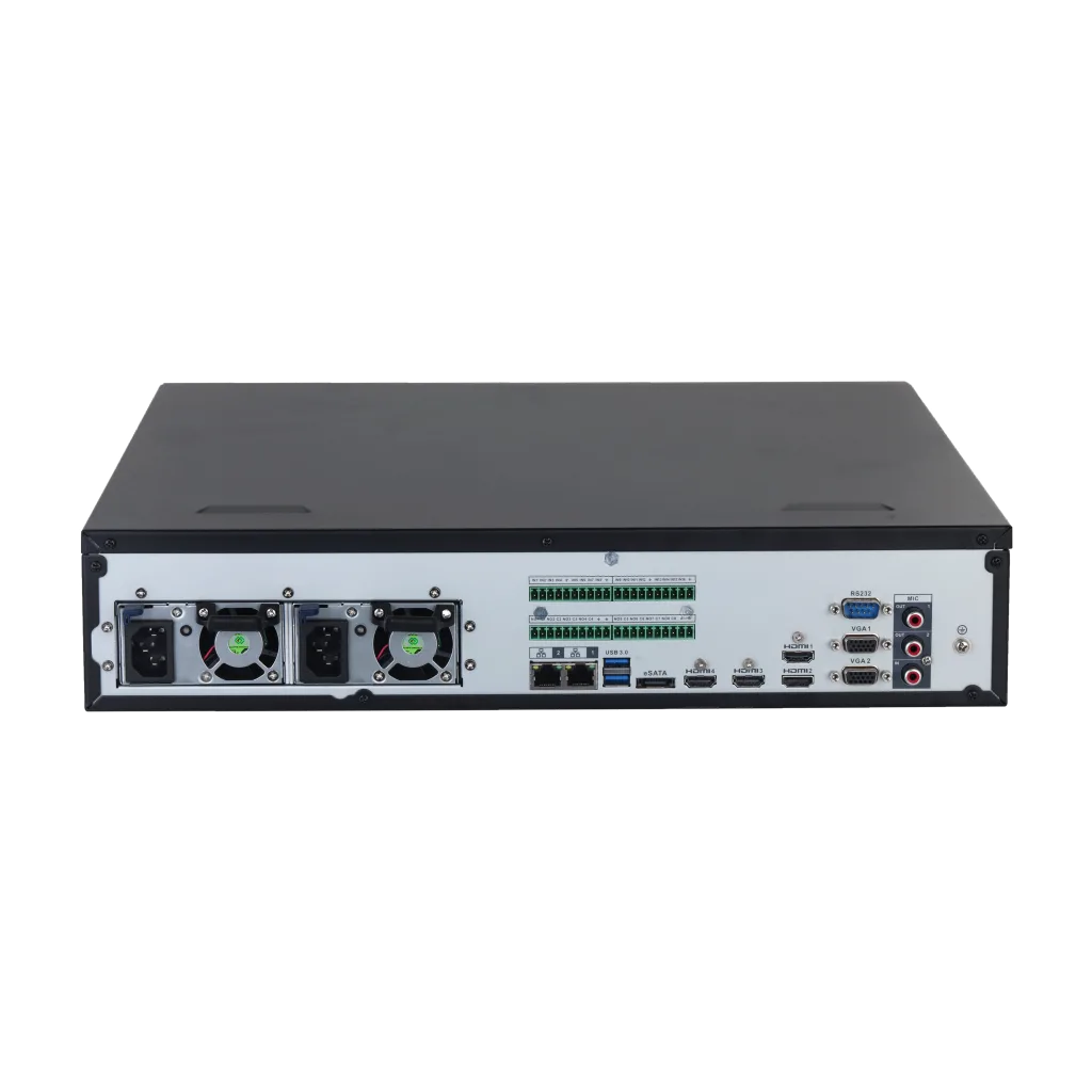 DAHUA NVR608RH-64-XI, 64Kanal, 32Mpix, H265+, 8 HDD, 1080P Kayıt, 1280 Mbps Bant Genişliği, 2 Port 2500 Mbps LAN, RAID 0/1/5/6/10, Çift Power Supply, NVR