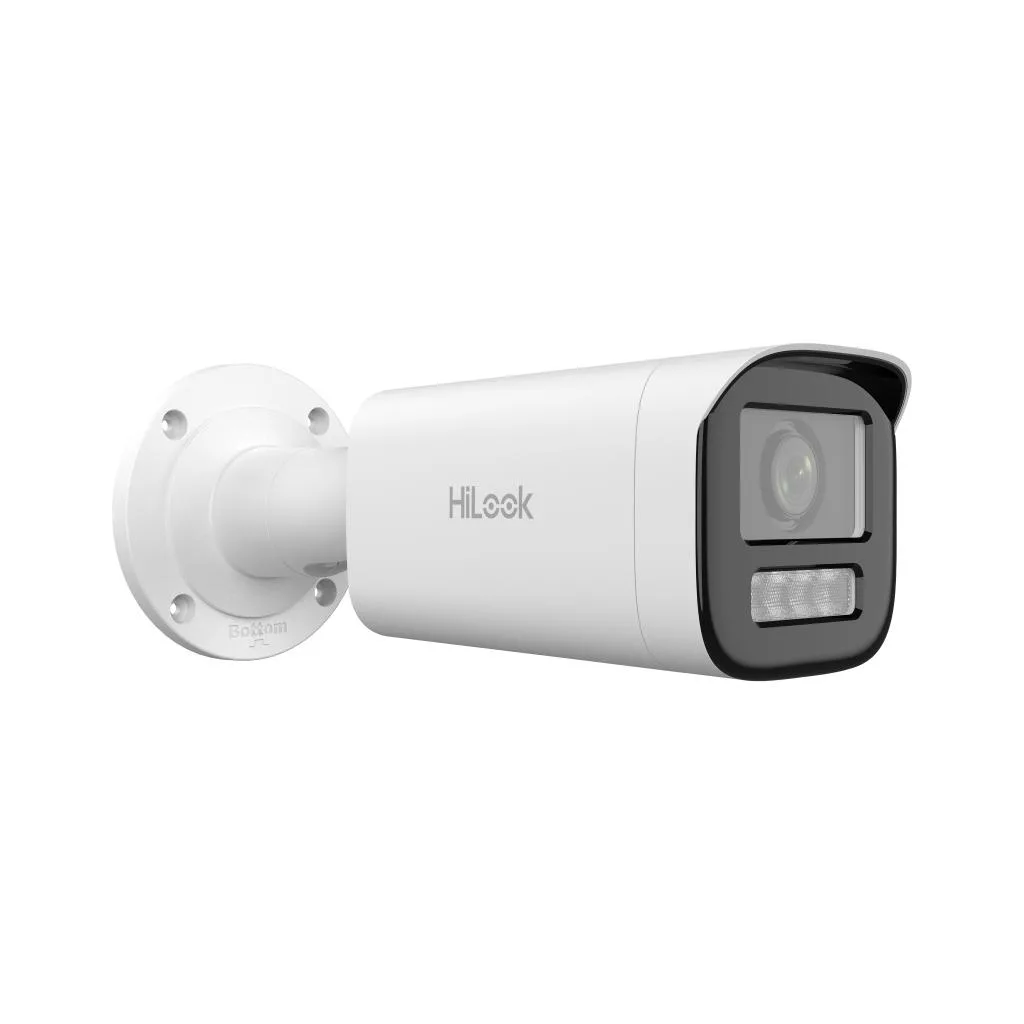 HILOOK IPC-B640HA-LZU, 4Mpix, 2,8-12mm Motorize Lens, H265+, Dual Light, 50Mt Gece Görüşü, Dahili Mikrofon, PoE, IP67, IK10, Bullet, IP Kamera