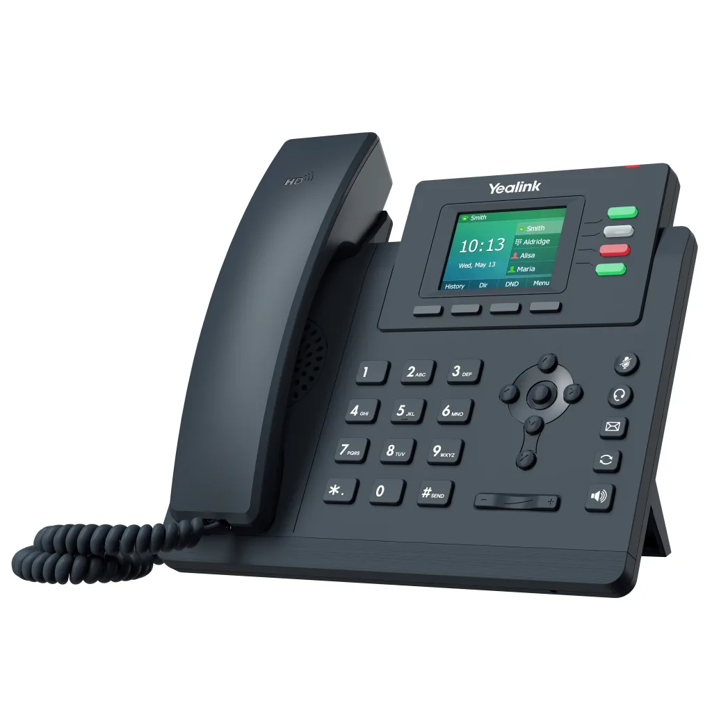 YEALINK SIP-T33G, Masaüstü, Kablolu IP TELEFON, Siyah, 2.4" Renkli Ekran, 2xGigaBit Ethernet Portu, PoE Destekli