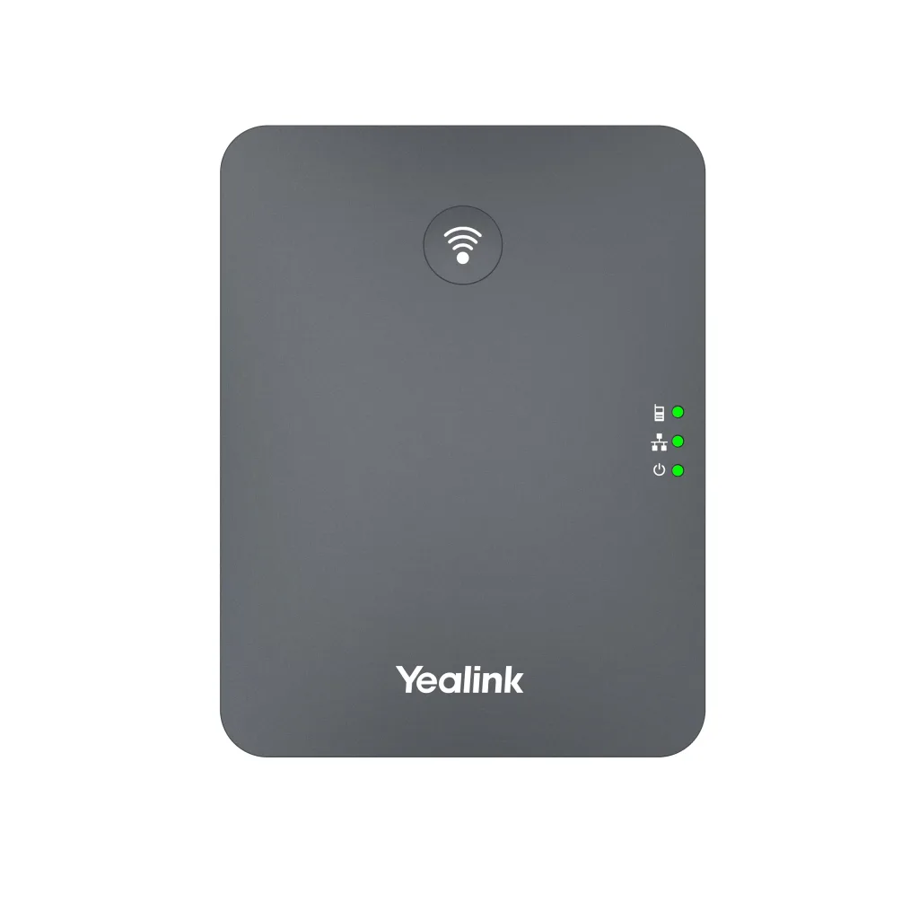 YEALINK W70B, SIP Dect Baz İstasyonu, 10 adede kadar DECT el cihazı desteği, 10 VoIP hesabı desteği, 10/100 Mbps Etherne