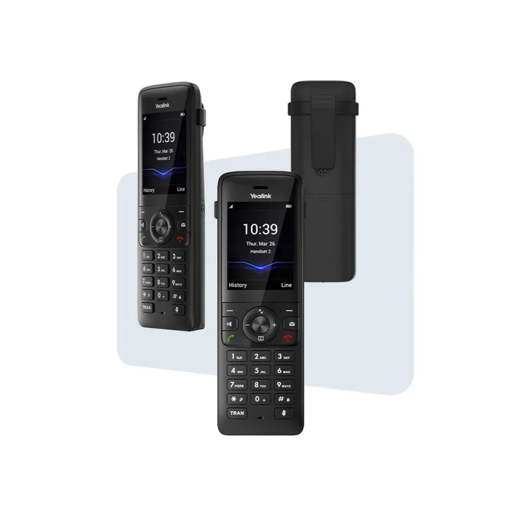 YEALINK W78H, Dect, Kablosuz IP TELEFON, Siyah, 2.4" Renkli Ekran, 30 Saat Konuşma, 400 Saat Bekleme, Bluetooth kablosuz