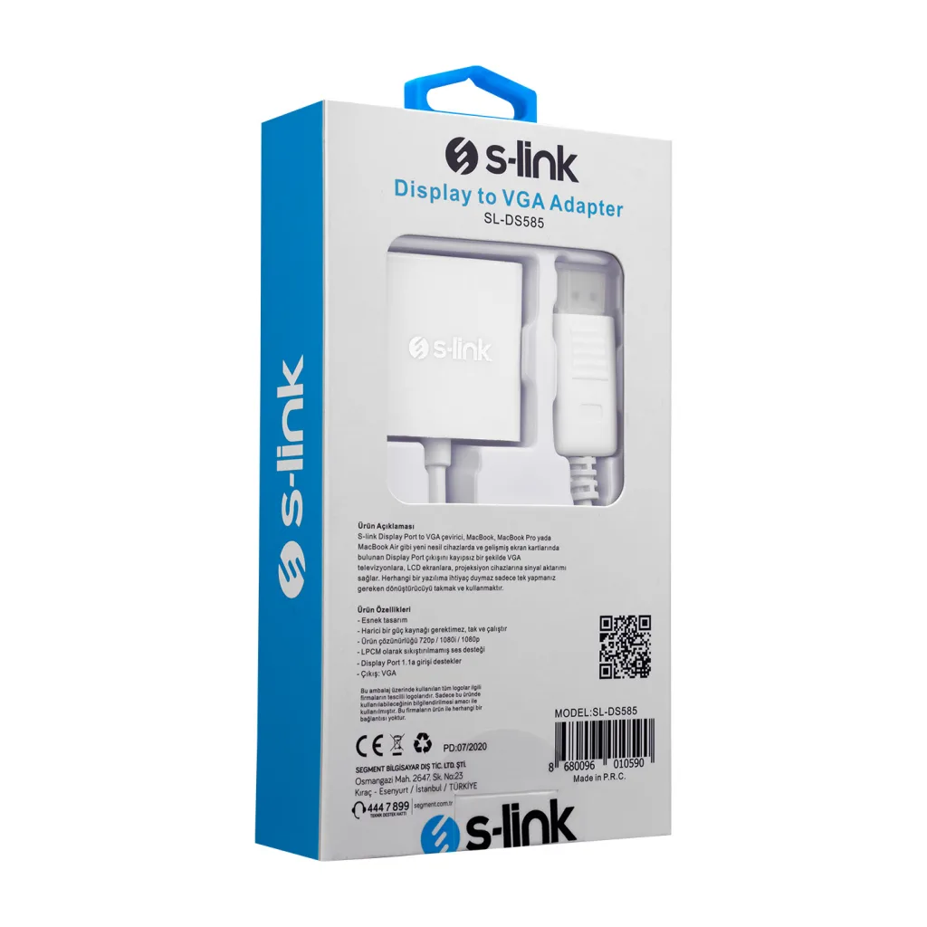 S-LINK SL-DS585, Display Port (DP) To VGA 10cm Çevirici