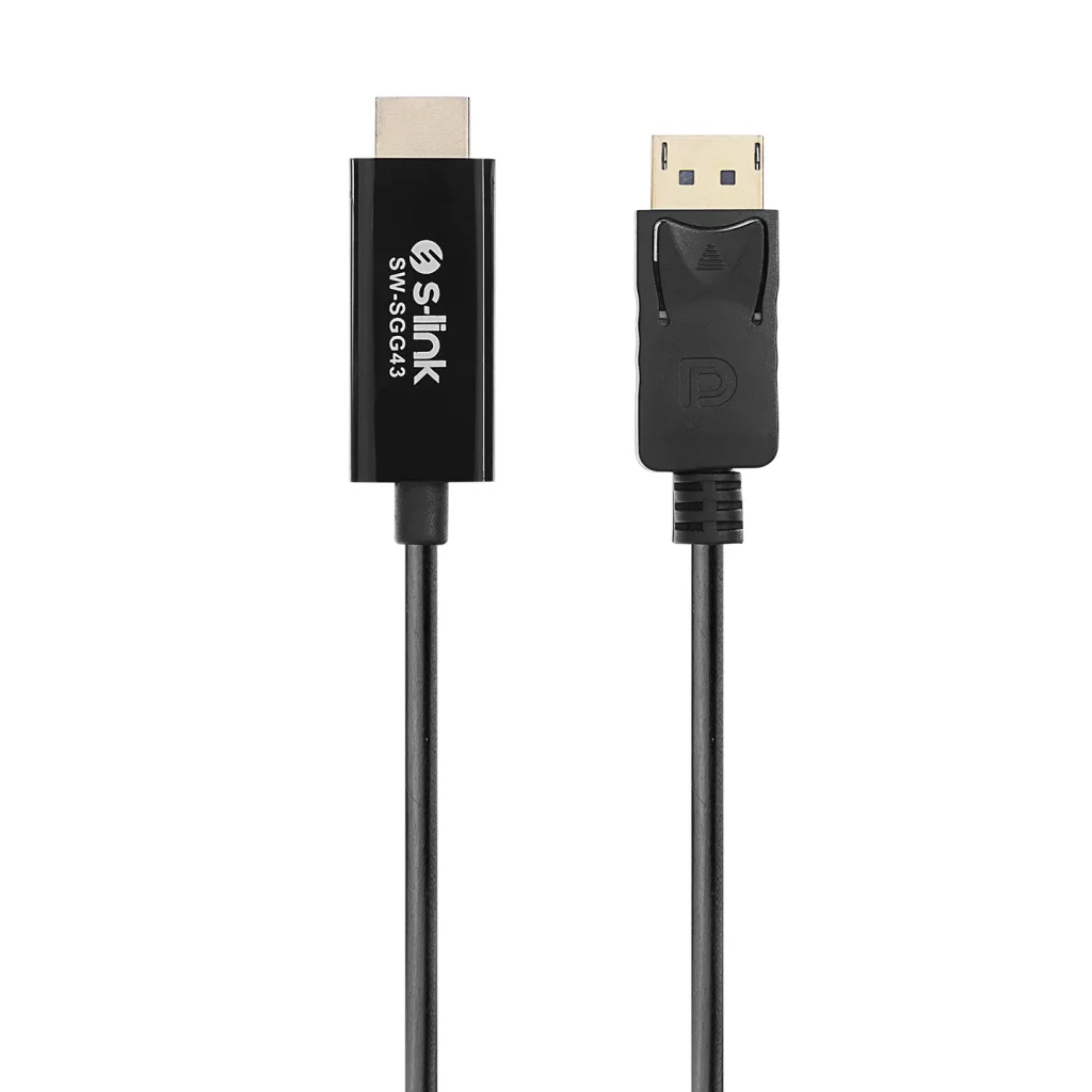S-LINK SW-SGG43, Display Port (DP) To HDMI Çevirici 1,8metre Kablo