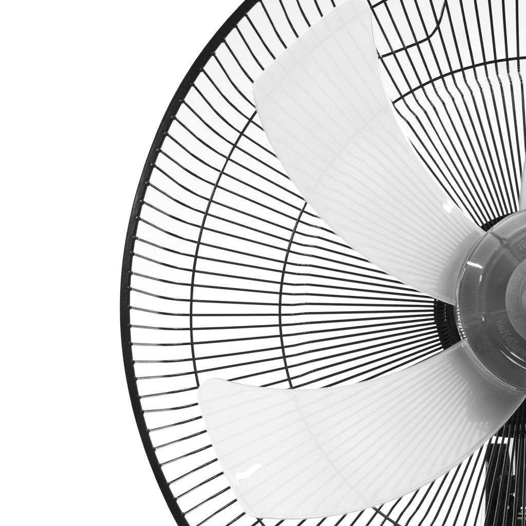 EVEREST FAN11, SİYAH, CoolAir, 3 Kademeli Hız, 40cm 5 Kanat Pervane ve Çerçeve, 45W, Otomatik Salınım, Yükseklik Ayarlı Vantilatör