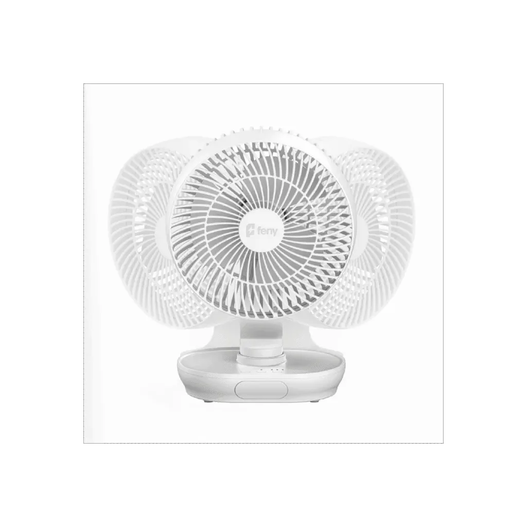 FENY FN-F88, Oscilla+, BEYAZ, 3 Kademeli Hız, 150 Derece Otomatik Salınım, 8" Kanat, Masaüstü, Gece Lambası, Dahili 3000