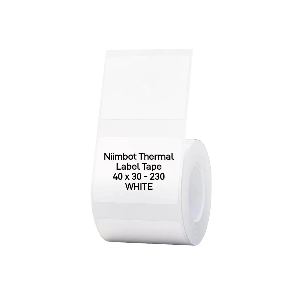 NIIMBOT T40 Etiket 40mm x 30mm 230 adet Beyaz (B1,B21S,B3S)