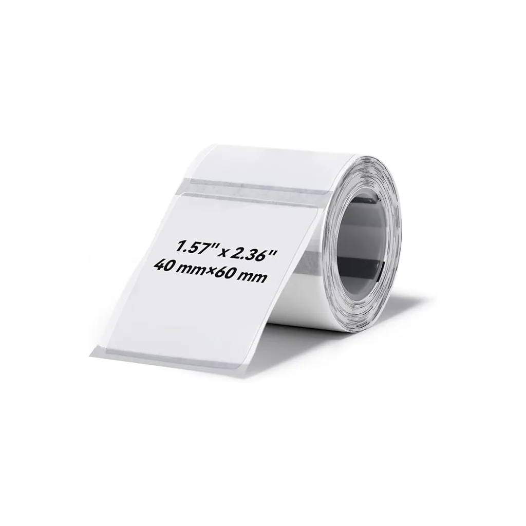 NIIMBOT T40 Etiket 40mm x 60mm 125 adet Şeffaf (B1,B21S,B3S)