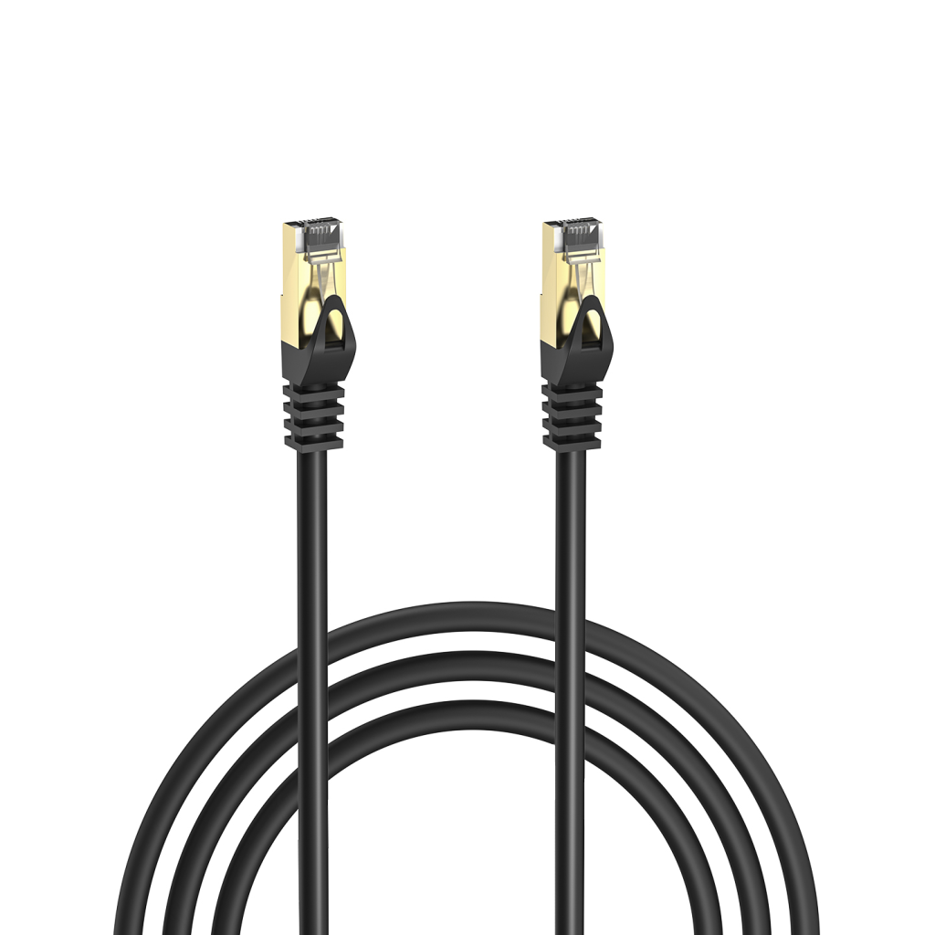 S-LINK MM-CAT703, CAT7, Patch, 3Mt, Gold Uçlu, FTP, CCA, Ağ Bağlantı Kablosu (Siyah)