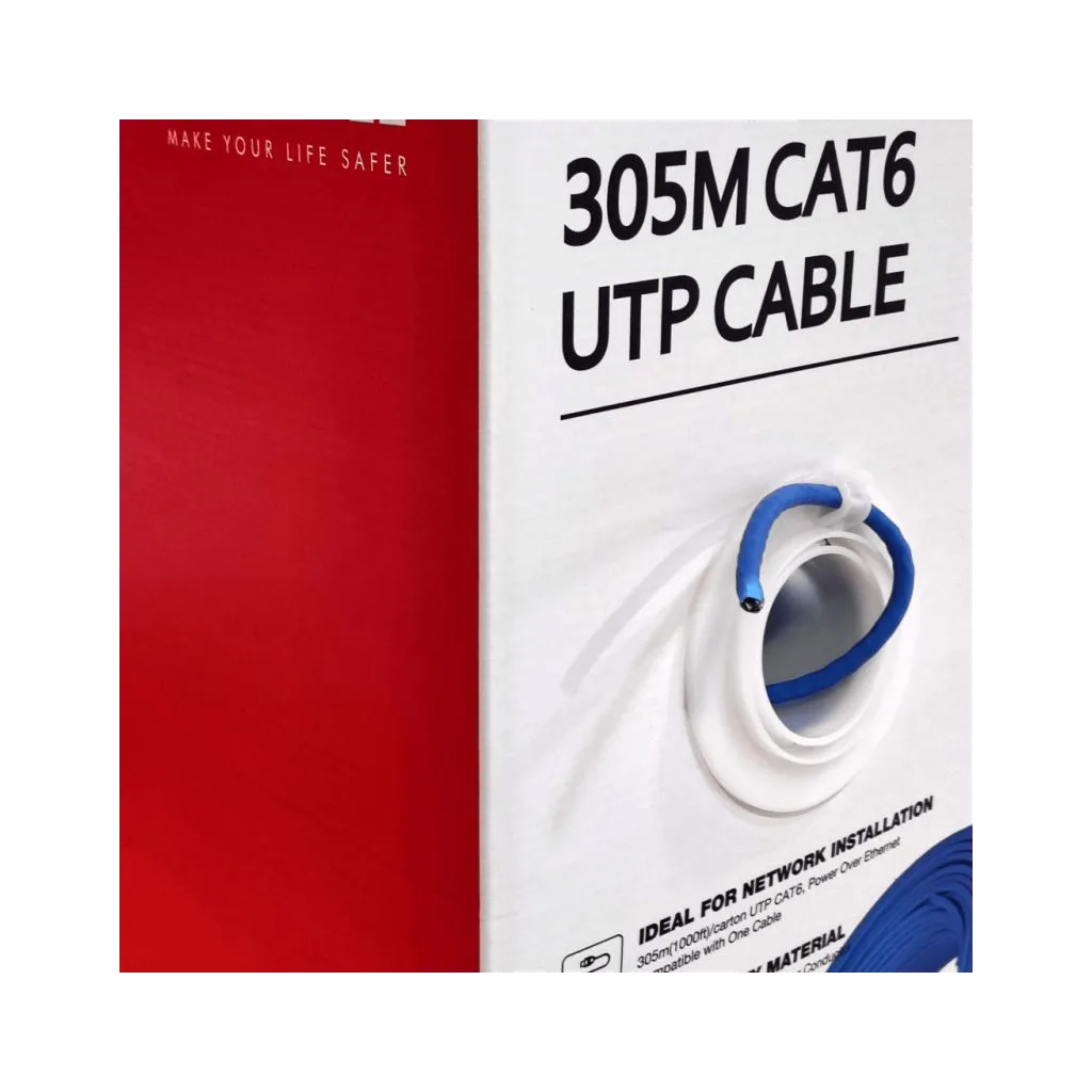 DAHUA DH-PFM923I-6UN-C, CAT6 305m, 24AWG 0.53mm, UTP, %100 Bakır, LSZH Halogen Free Kablo, Mavi Renk