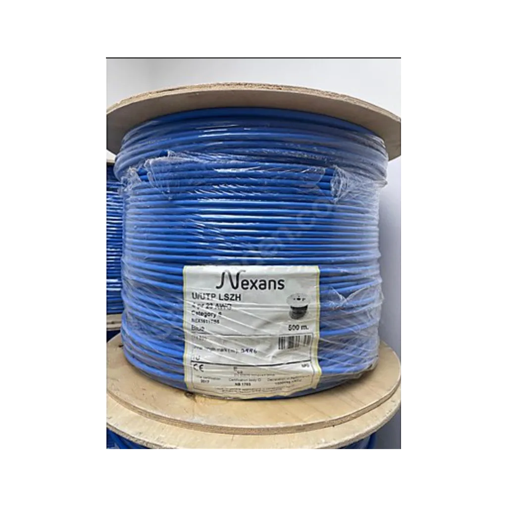 NEXANS NEX1611TB5, MAVİ, CAT6, 500M, 23AWG (0,58mm), UTP, %100 Bakır, LSZH Halogen Free, Makara, Kablo