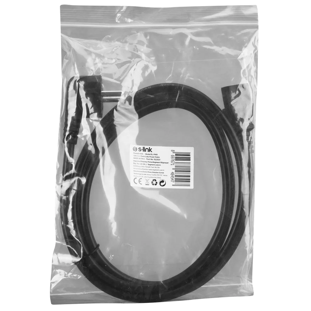 S-LINK SL-P418, Power Kablosu, 1.5mm, 1.8mt