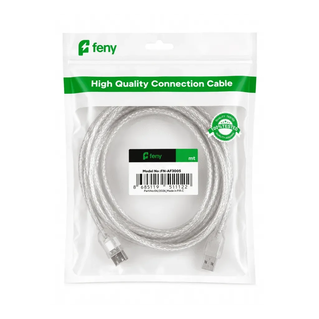 FENY FN-U3015, USB Yazıcı Kablosu, %100 Bakır, 1.5 Metre