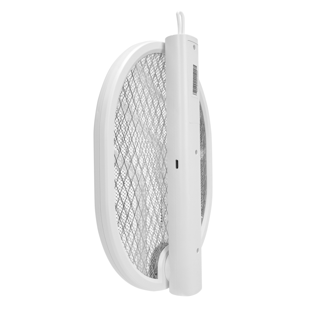 ASONIC AS-A26, Beyaz, 3000V, Raket Tipi, UV Mor Işıklı, 1200mAh, Bataryalı, Şarj Edilebilir, Katlanabilir, Sinek Öldürücü