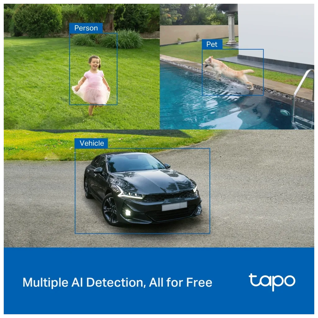 TP-LINK Tapo TC85 KIT (C425 KIT), 2K QHD, 4,0Mpix, Dış Mekan, IP66, WiFi, 15Mt. Renkli Gece Görüşü, İki Yönlü Ses, Yapay Zeka Destekli, Güneş Enerjili Güvenlik Kamerası Kiti