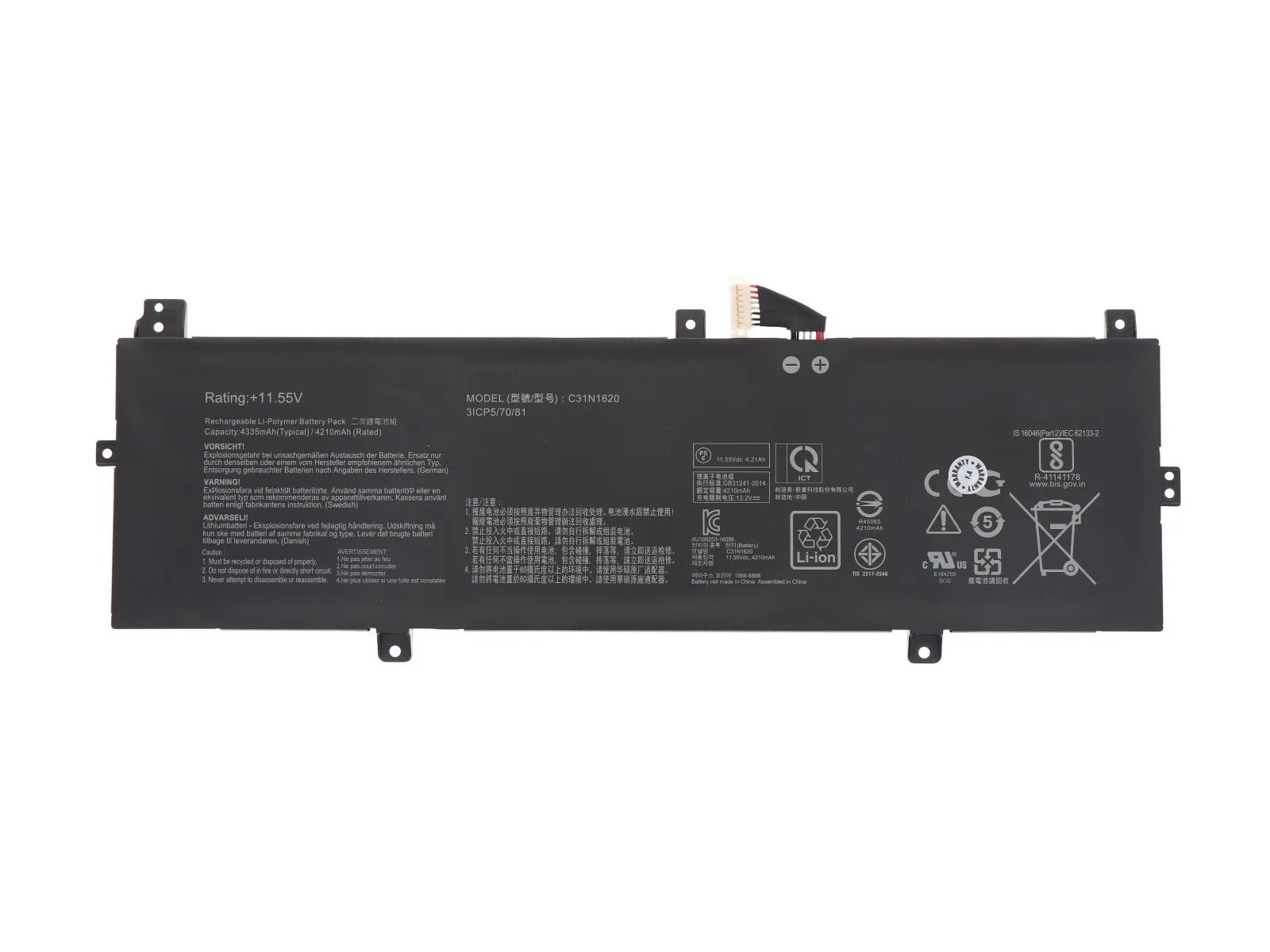 RETRO Asus P5240F, C31N1620 (Ver.2) Notebook Bataryası