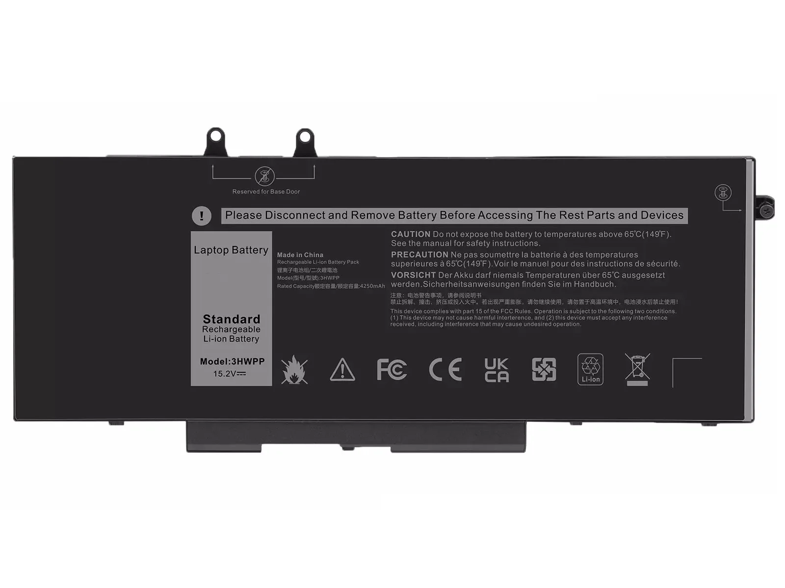 RETRO Dell Latitude 5401, 5501 Notebook Bataryası - 4 Cell - 15.2V