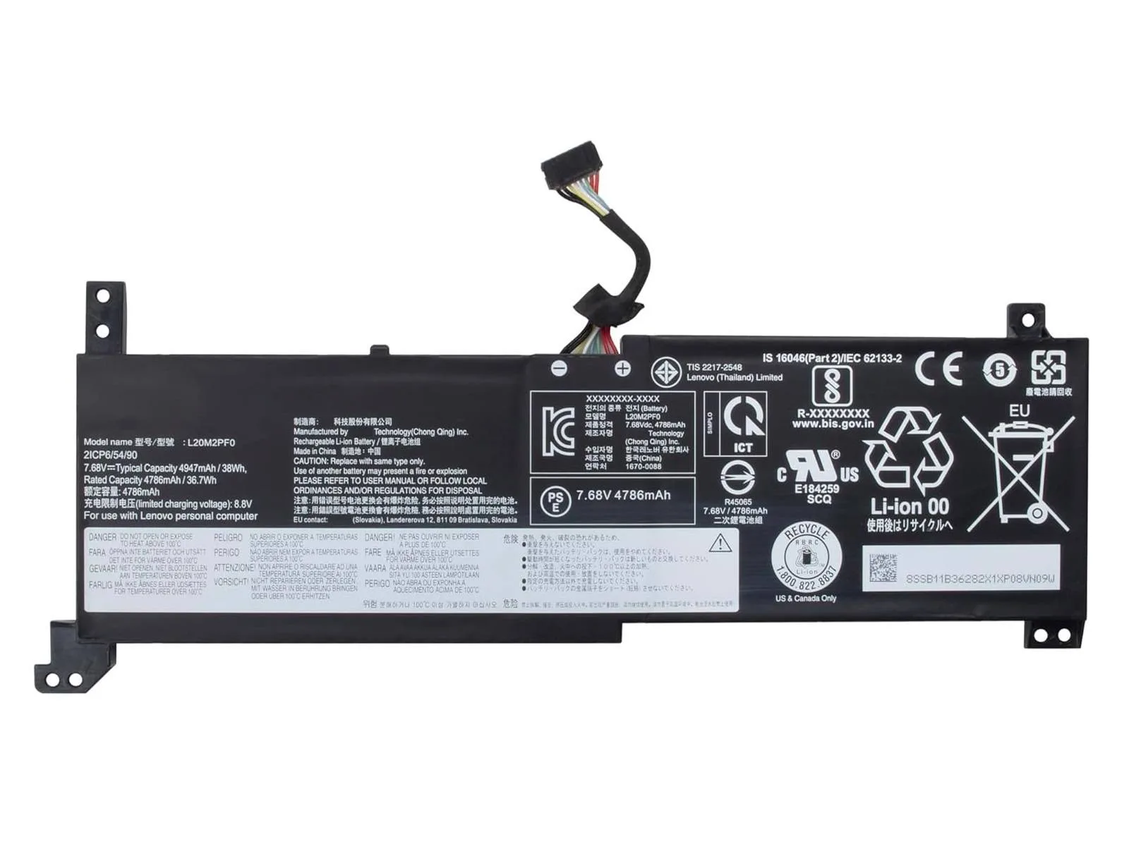 RETRO Lenovo L20M2PF0 Notebook Bataryası