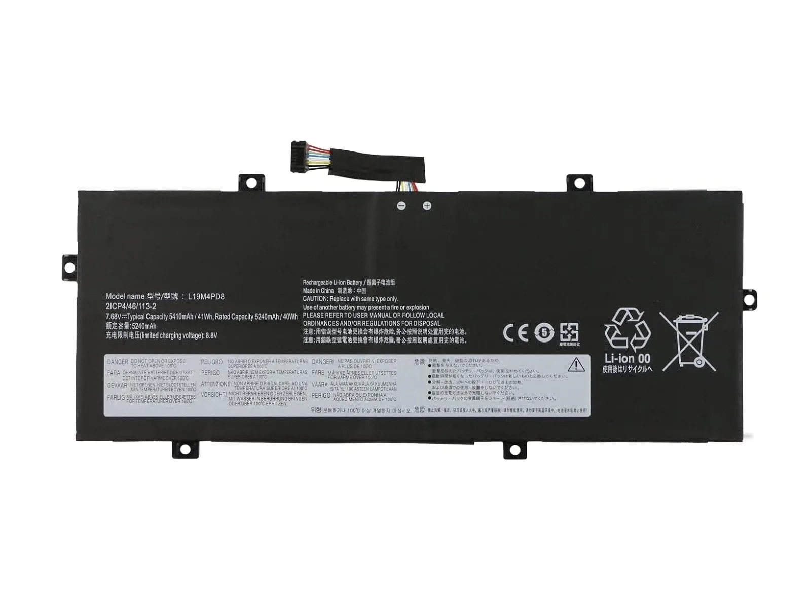 RETRO Lenovo Yoga Duet 7-13IML05, L19M4PD8 Notebook Bataryası
